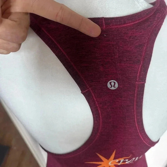 Lululemon Swiftly Tech Tank Top True Red Black Heathered Size 4 - Picture 7 of 9